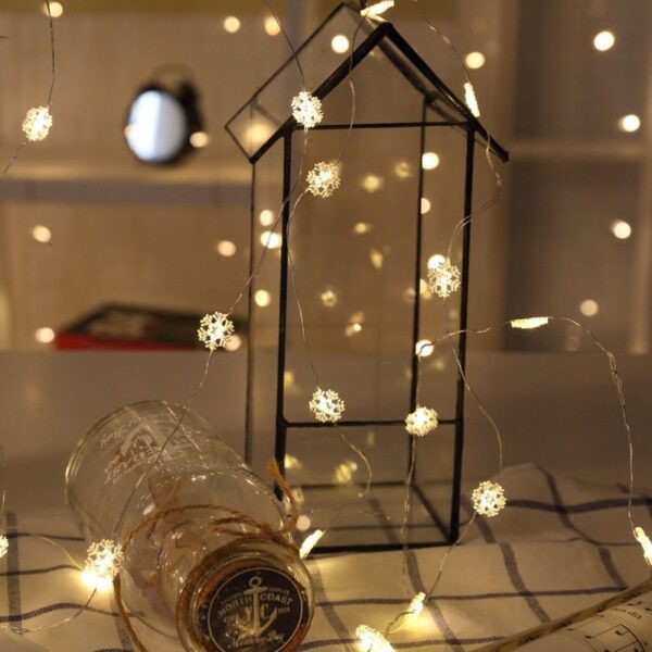 Copper Wire Star LED String Lights – Twinkle Fairy Lights for Room Decor