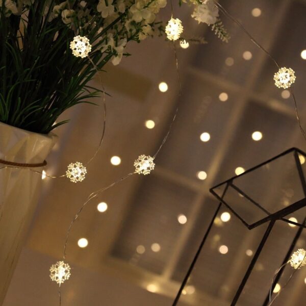 Copper Wire Star LED String Lights – Twinkle Fairy Lights for Room Decor