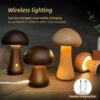 64c171af-4c78-488c-807d-d48443d842d7.jpg Cute Mushroom LED Night Light – Wooden Touch Bedside Lamp for Kids