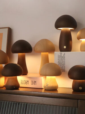 869d309f-8053-4d03-a3b2-3893b00e3040.jpg Cute Mushroom LED Night Light – Wooden Touch Bedside Lamp for Kids
