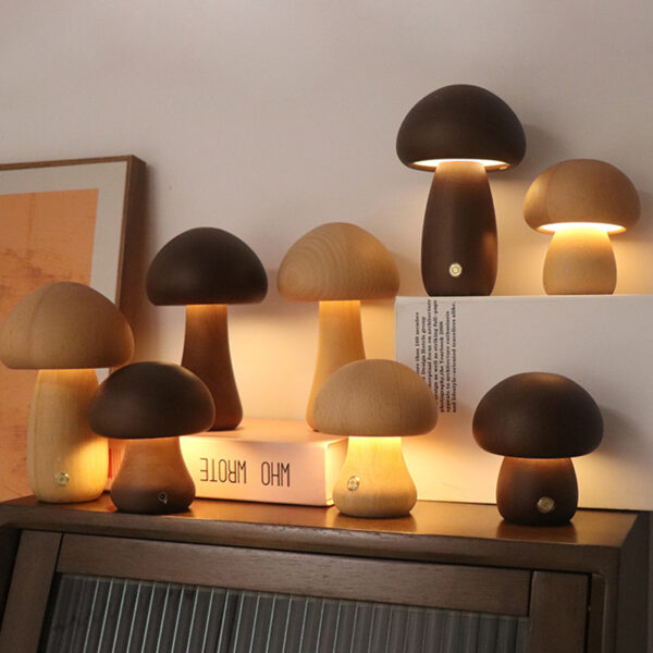 869d309f-8053-4d03-a3b2-3893b00e3040.jpg Cute Mushroom LED Night Light – Wooden Touch Bedside Lamp for Kids